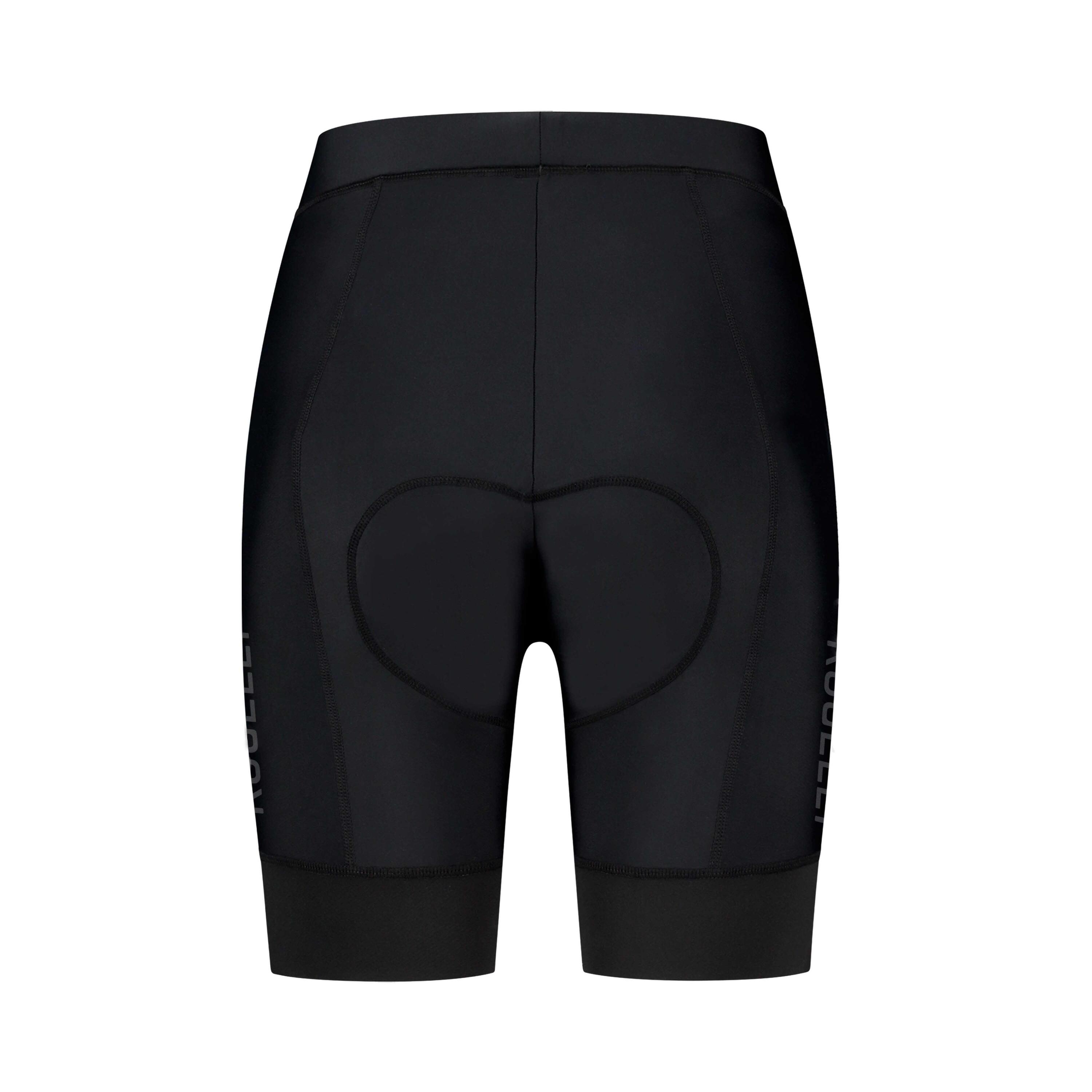 Spodenki rowerowe Rogelli Essential II z wkładką żelową, damskie, czarne 3/7