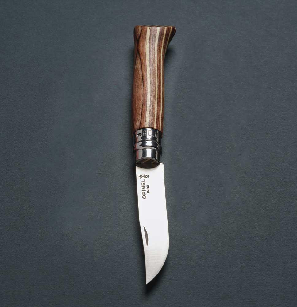 Klappmesser No 8 Camping Messer Taschenmesser Birke Holz Inox Stahl 4/5
