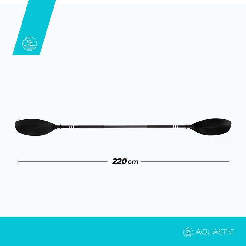 AQUASTIC Remo de kayak de 2 piezas, 220 cm