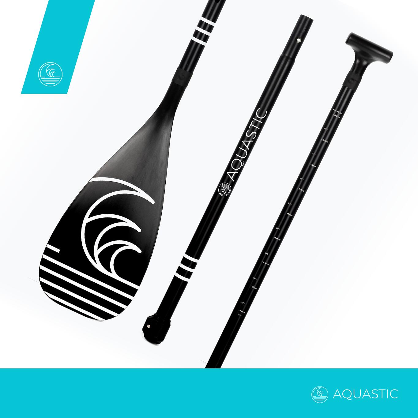 AQUASTIC 3-delige SUP-peddel, 140-180 cm 5/6
