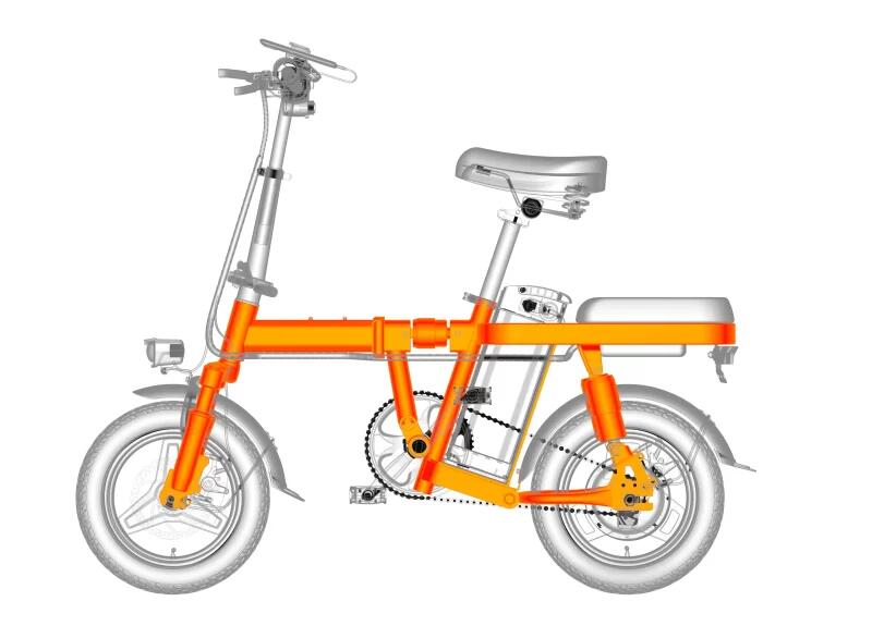 Bicicleta Elétrica Engwe T14 - 250W - Laranja 7/7