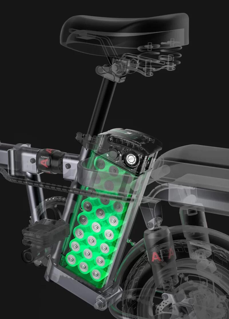 Bicicleta Elétrica Engwe T14 - 250W - Laranja 6/7