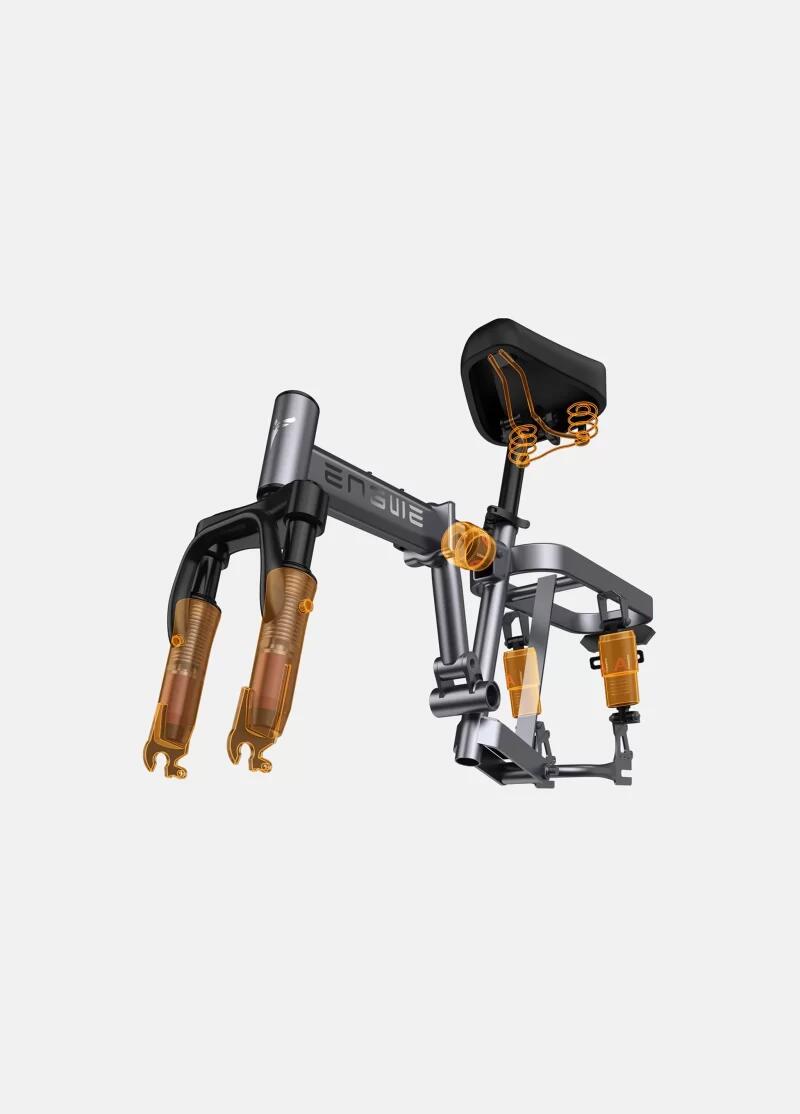 Bicicleta Elétrica Engwe T14 - 250W - Laranja 3/7