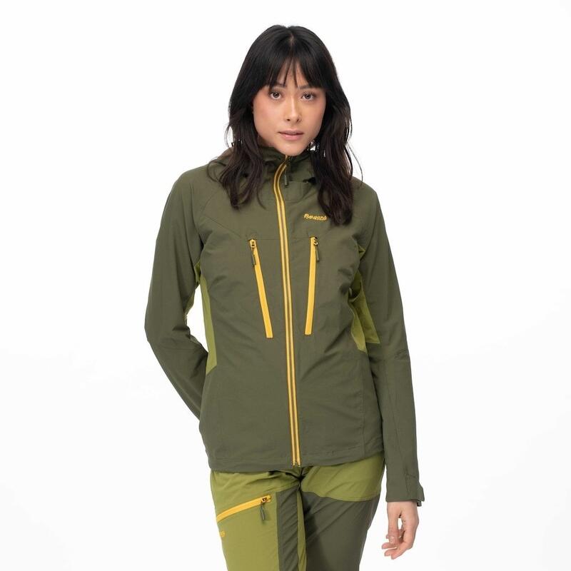 Bergans of Norway Giacca Cecilie Mtn Softshell - Verde oliva scuro/Verde terra