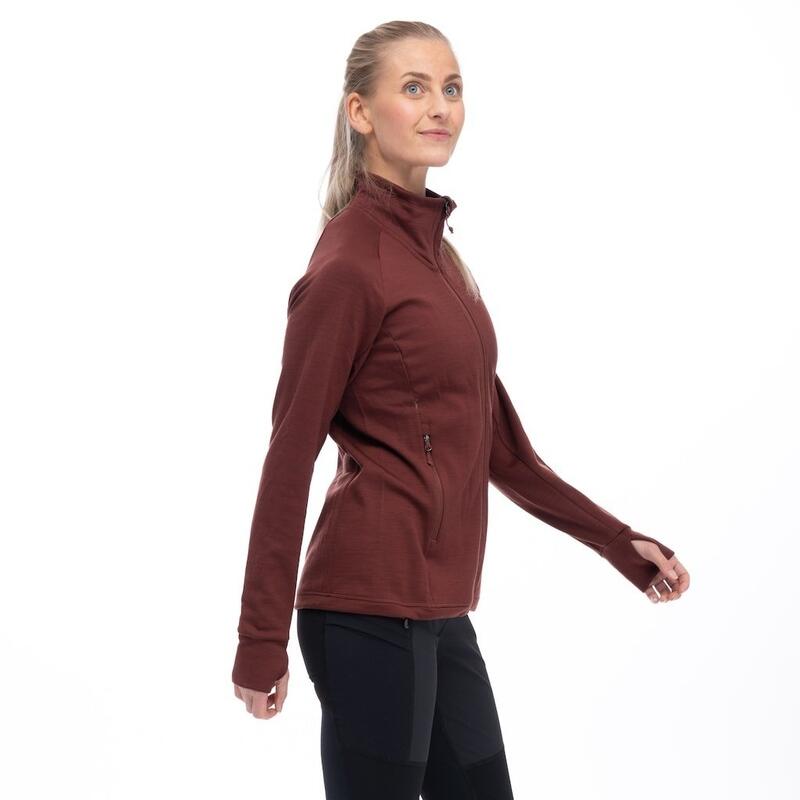 Bergans of Norway Veste en laine Ulstein - Femme - Rouge Amarone