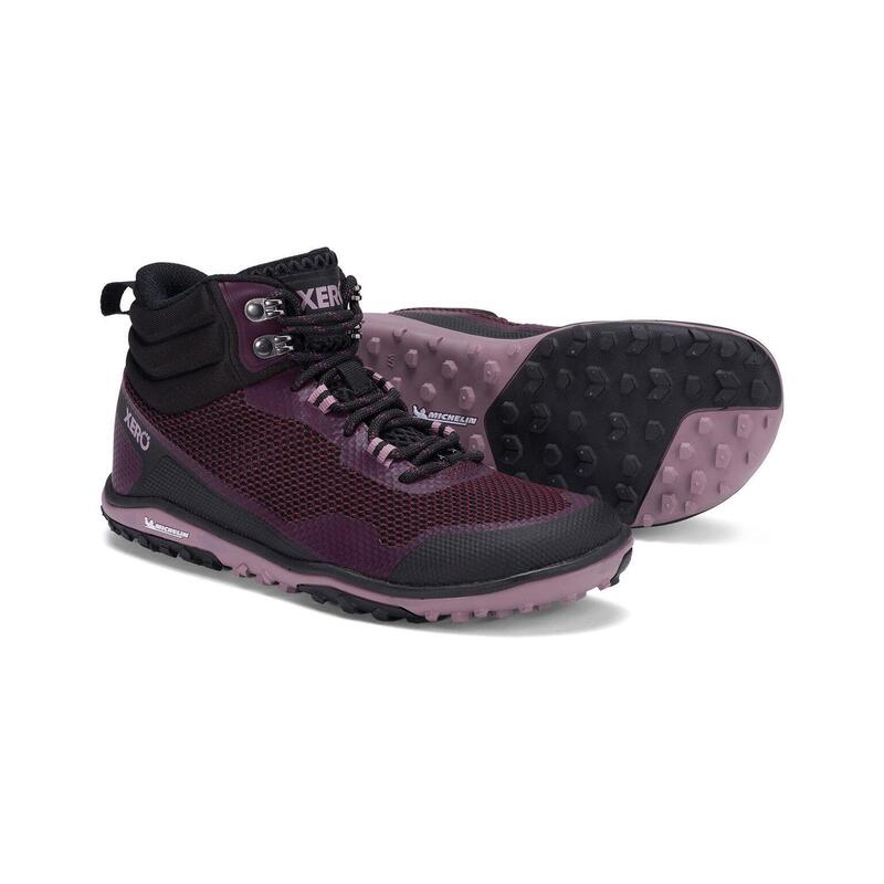 Xero Shoes Scrambler Mid - Lichtgewicht Wandelschoen - Dames - Black / Fig