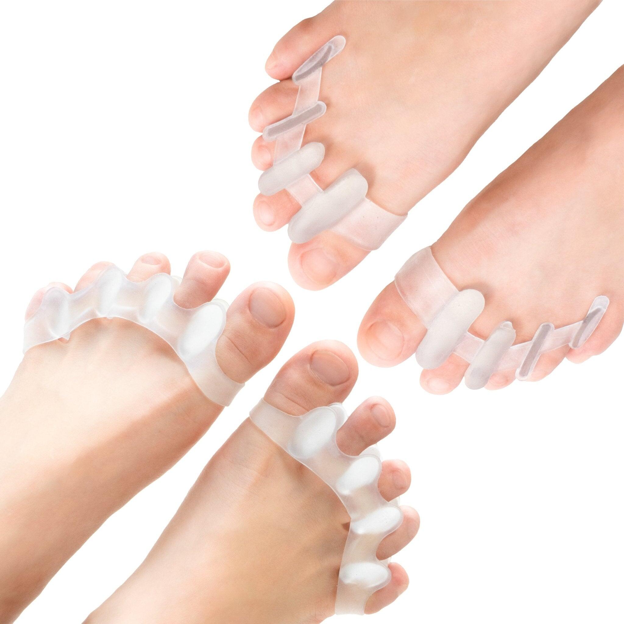 AZENGEAR Silicone Gel Toe Separators, Toe Spacers  Straighteners (4 Pairs)