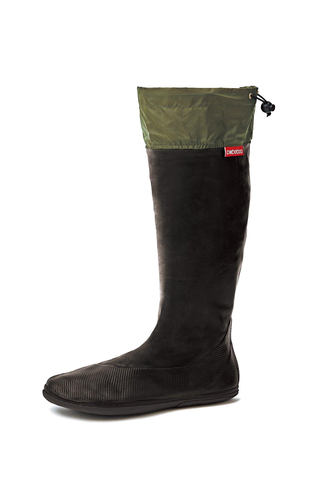 POKEBOO Pokeboo Regenstiefel - faltbar - Schwarz/Grün