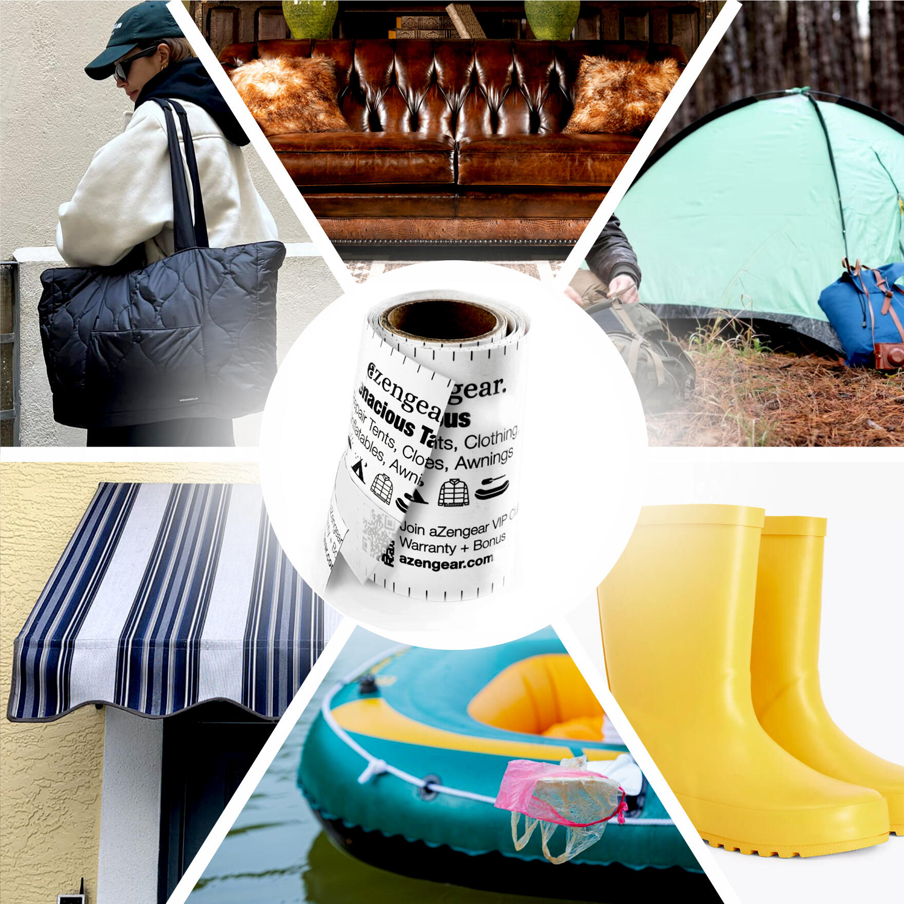 Strong Clear Tape for Tent Repair | Waterproof, Tenacious, Transparent Adhesive 6/8