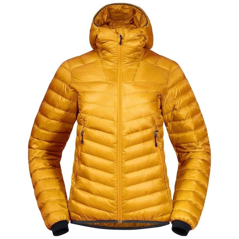 Bergans of Norway Senja Down Light W Jkt con cappuccio - Giallo oro chiaro