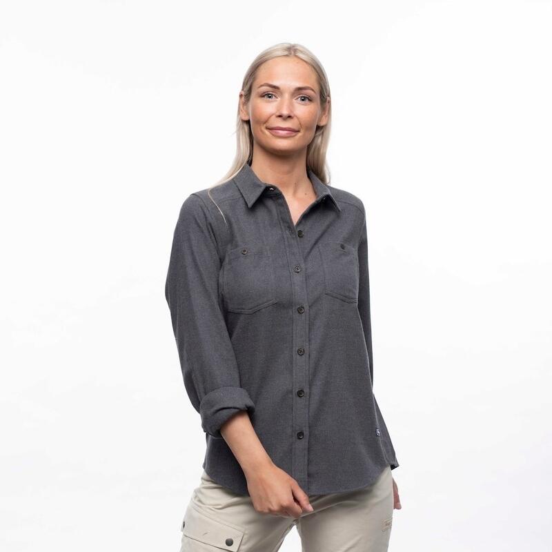 Bergans of Norway Tovdal - Chemise de Marche pour Femmes - Gris Foncé