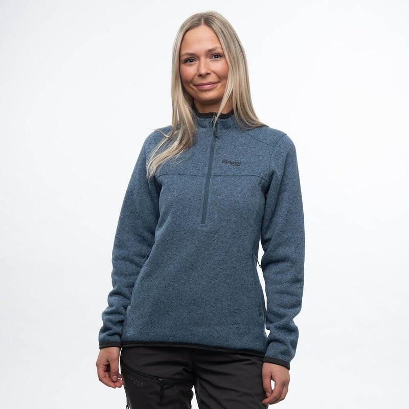Bergans of Norway Kamphaug Knitted Half Zip - Bleu Orion - Femmes