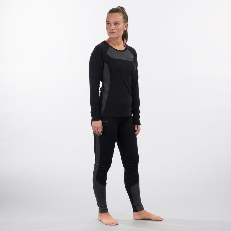 Bergans of Norway Cecilie Wool Long Sleeve - Black / Solid Charcoal