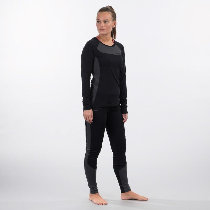 Bergans of Norway Cecilie Wool Long Sleeve - Noir / Charbon Solide