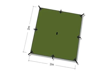 outdoorowy DD Hammocks Tarp 2x2 - Olive Green