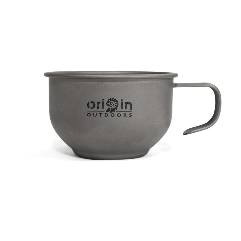 Origin Outdoors Tasse en Titane avec Couvercle 180ml - Titan Bushcraft