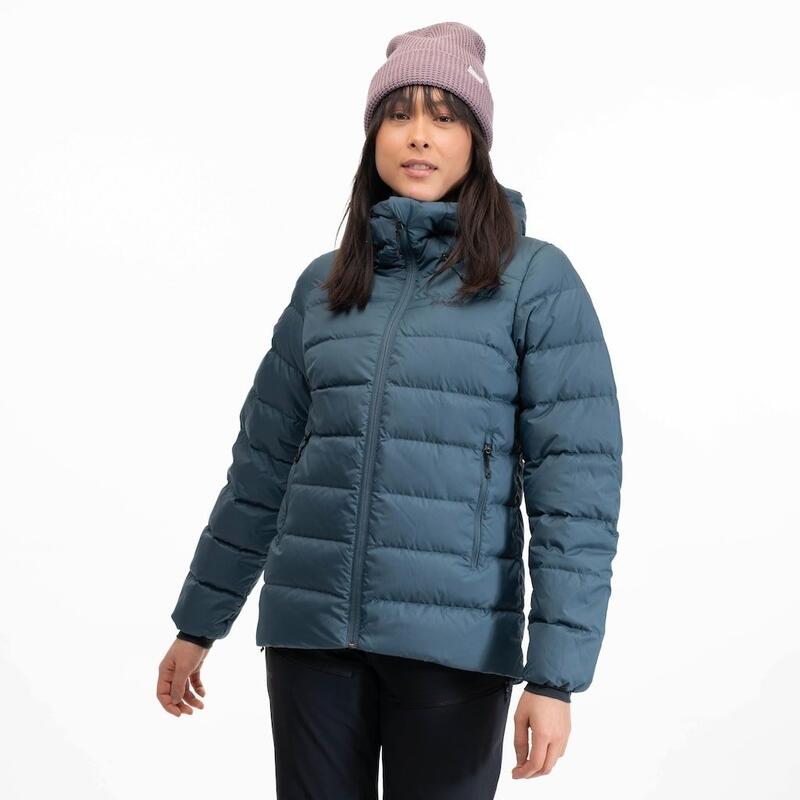 Bergans of Norway Lava Femmes Manteau en Duvet avec Capuche - Bleu Orion