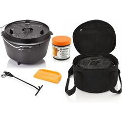 Petromax Dutch Oven FT9-9QT (avec Pieds) Ensemble - Poêle + Sac de Rangement +