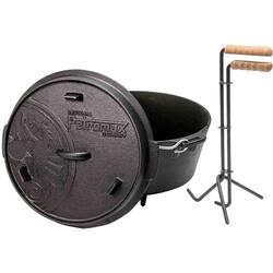 Petromax Dutch Oven FT6-6QT (avec pieds) et Lifter de Couvercle Professionnel