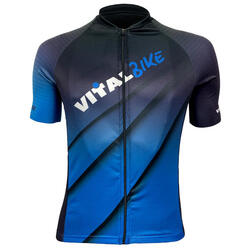 Maillot Ciclista Vitalbike Manga Corta Azul T/xl