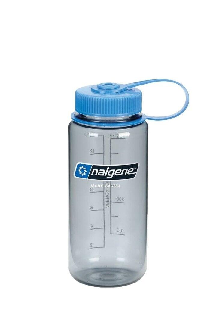 NALGENE 500ml Wide Mouth Sustain Water Bottle - Made From 50% Plastic Waste - Grey