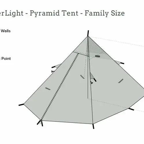 Палатка за 3-4 души DD Hammocks Superlight Pyramide olive gree