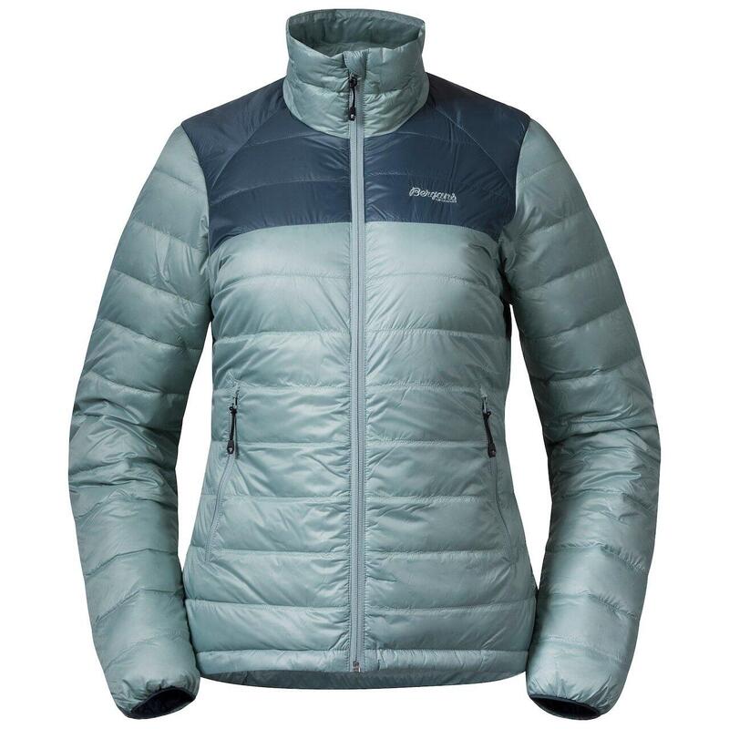 Bergans of Norway Chaqueta Røros Box Down Light, Mujer - Misty Forest/Orion Blue