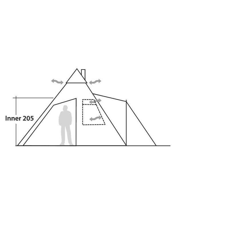 Robens Kiowa Tipi - Tienda interior - negro