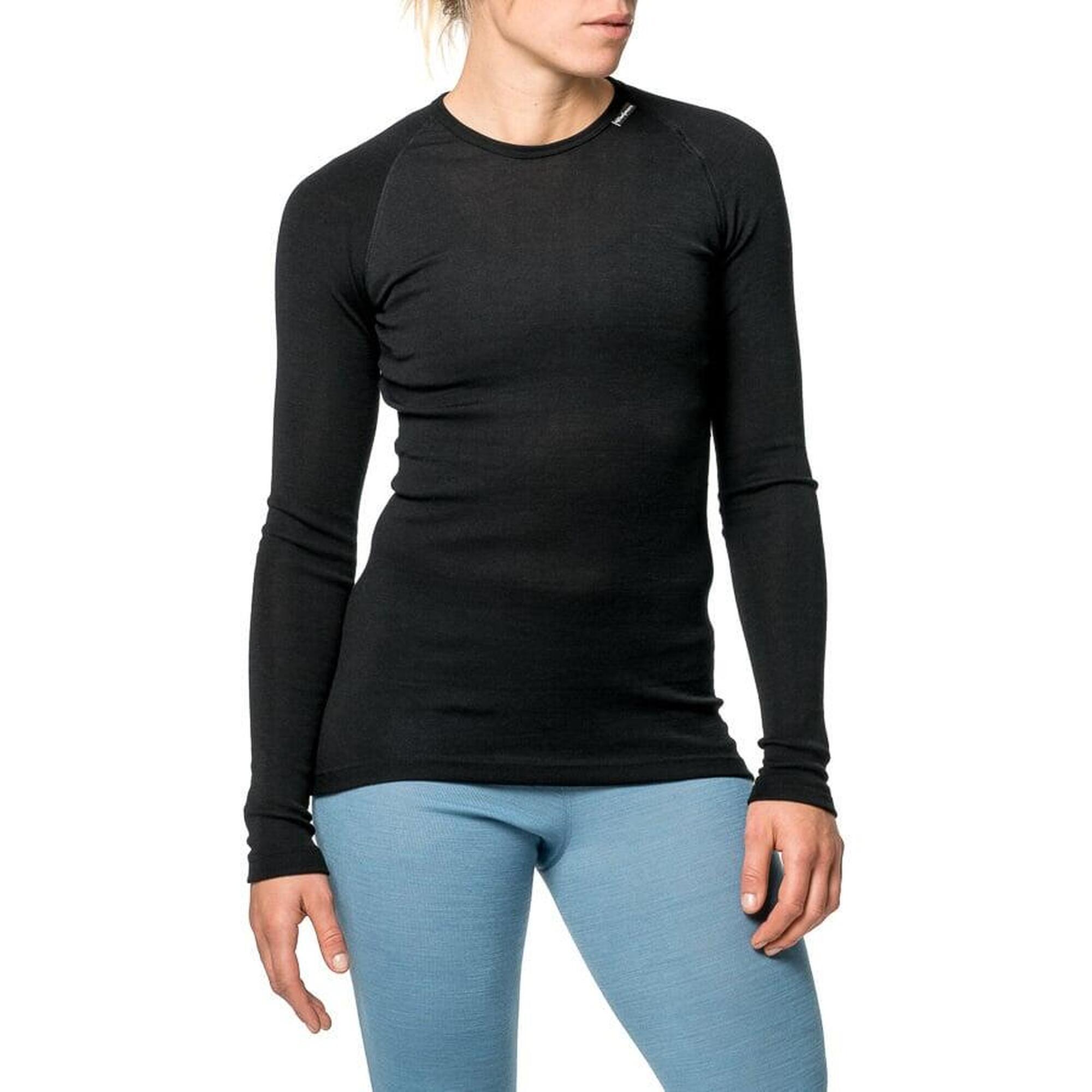 Woolpower Merino Thermo Basis Laag Crewneck LITE - Black