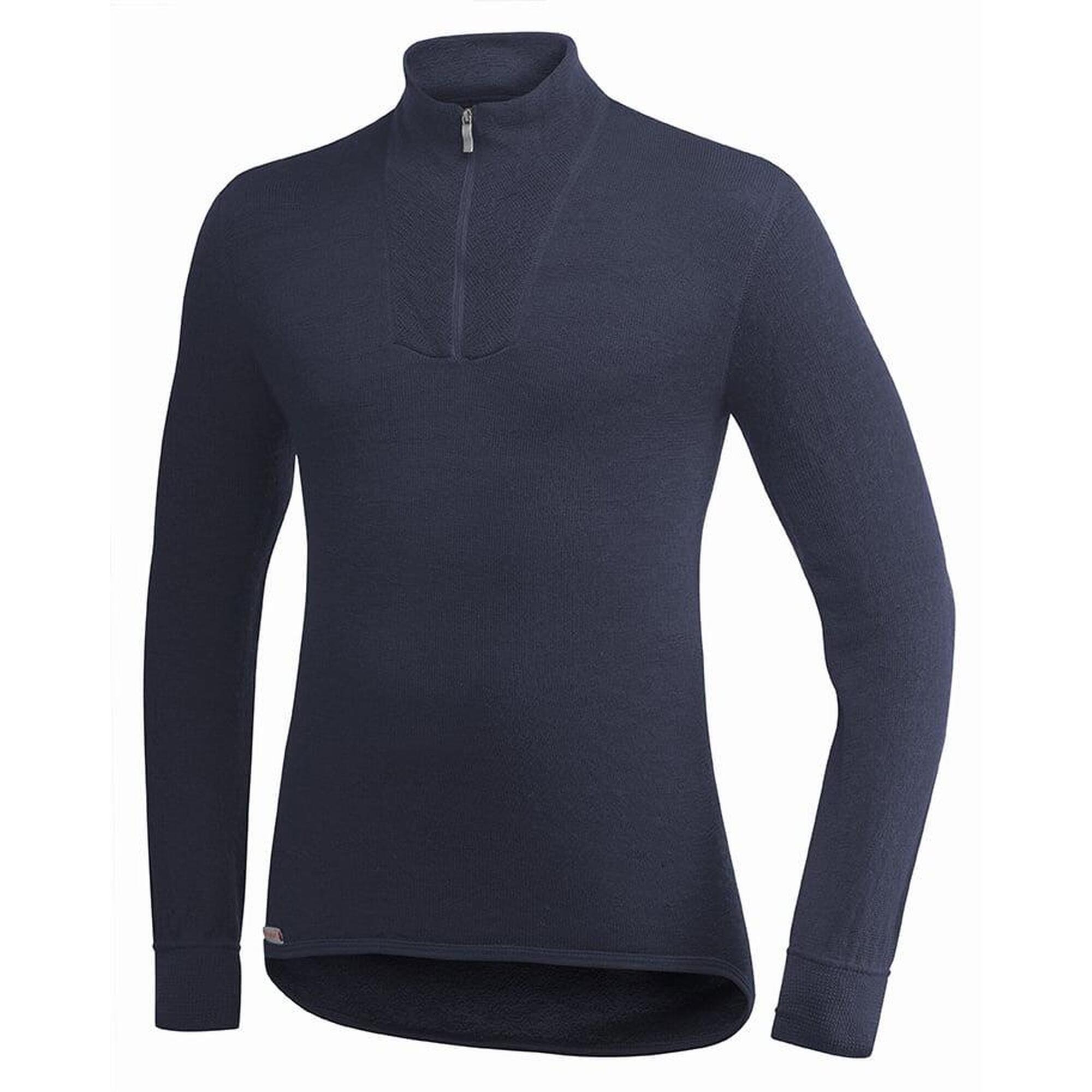 Woolpower Merino Mid Layer Zip Turtleneck 400 - Dark Navy