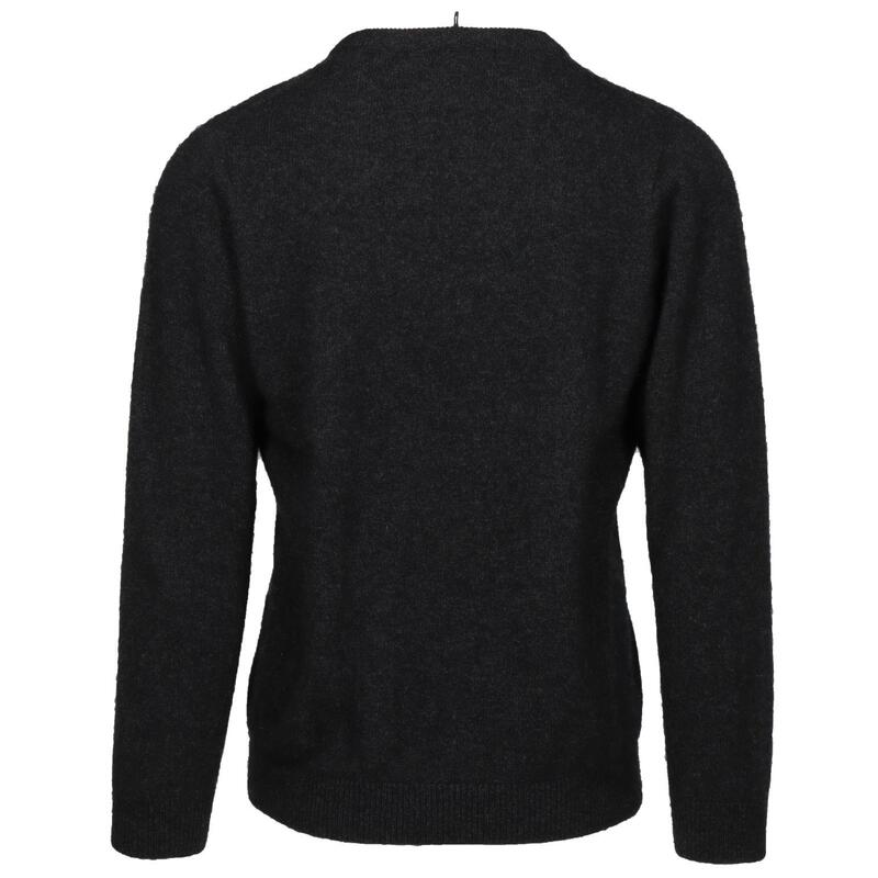 Weft Possum Merino Cambridge Crewneck - Pull en Laine - Charbon