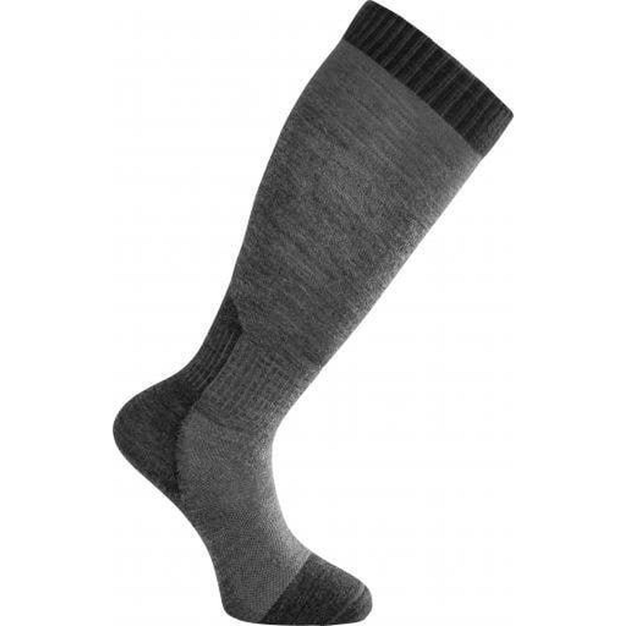 Woolpower Sokken Skilled Liner Knee-high - Dark Grey/Grey