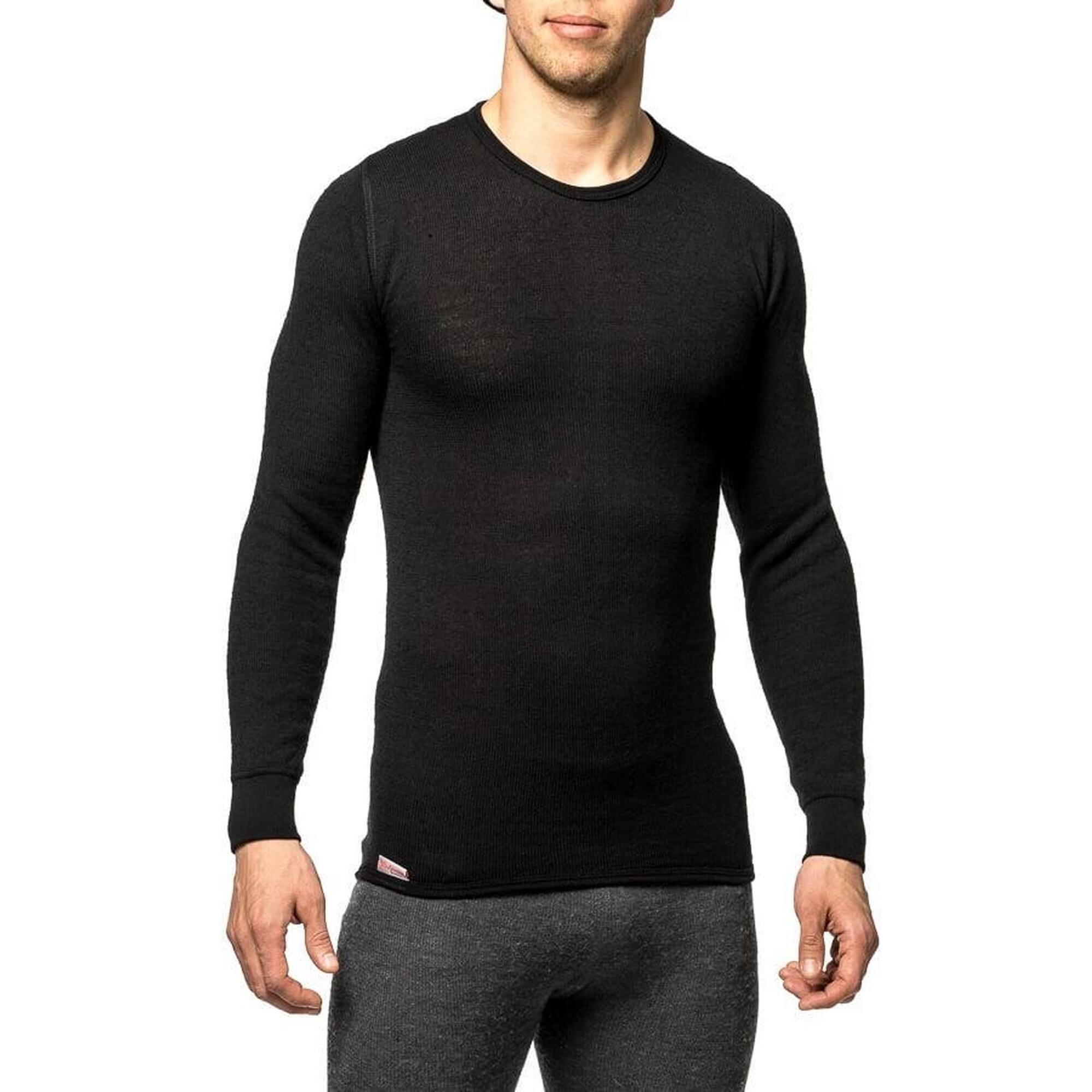 Woolpower Merino Thermo Basis Laag Crewneck 200 - Black