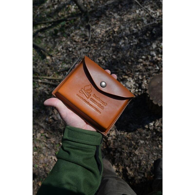 Bushcraft Essentials Leather Pouch Bushbox Large Foldable Woodstove