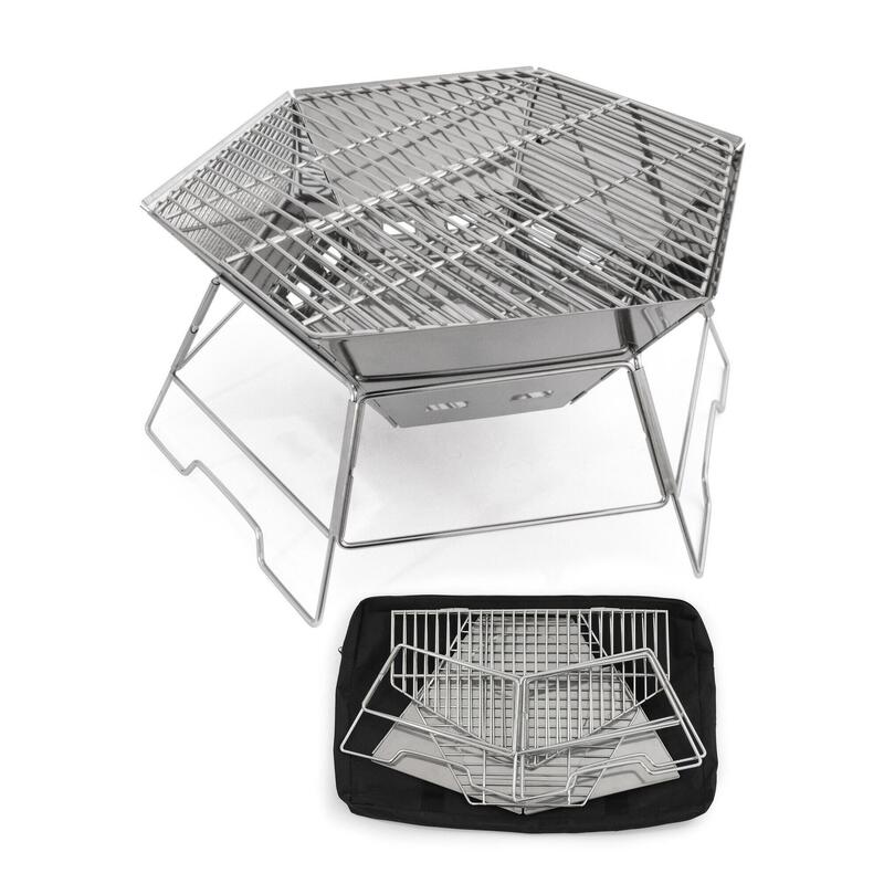 Origin Outdoors Hexagon - RVS Grill en Vuurschaal