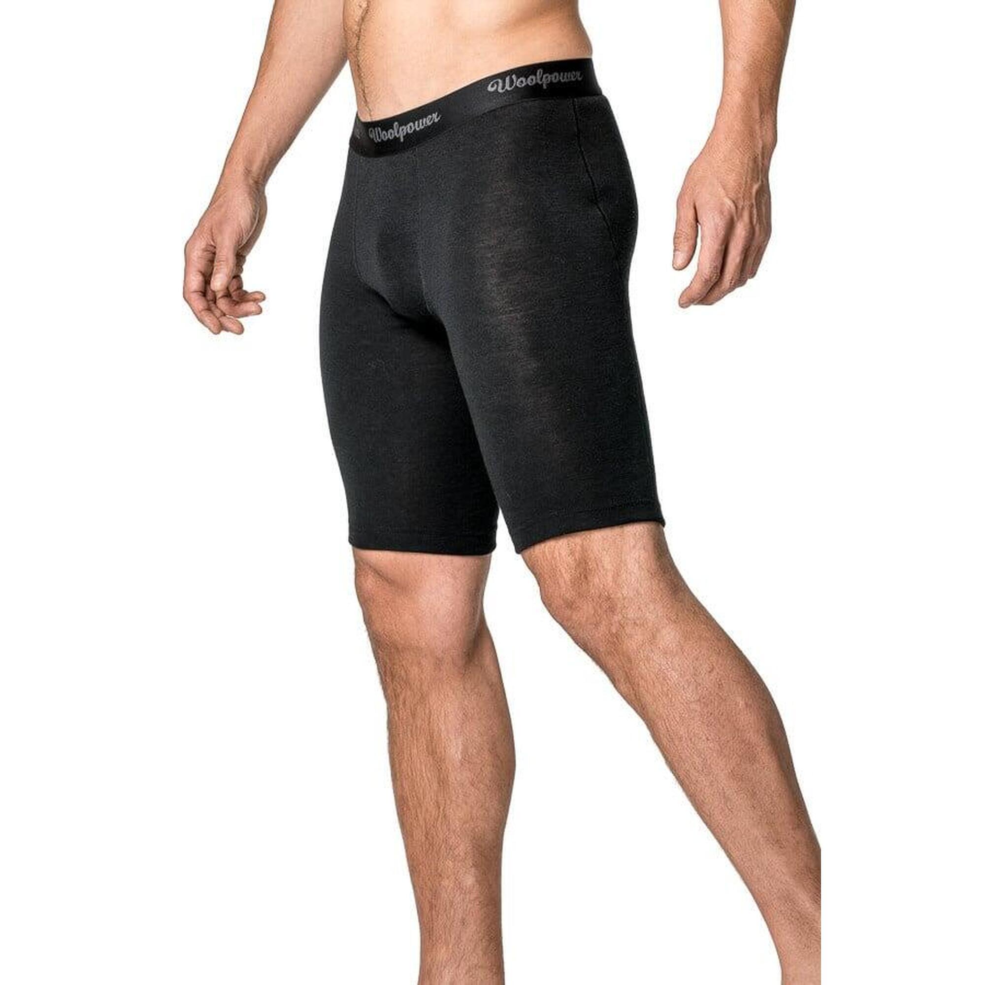 Woolpower Merino Boxer Extra Long - Hommes - LITE - Noir