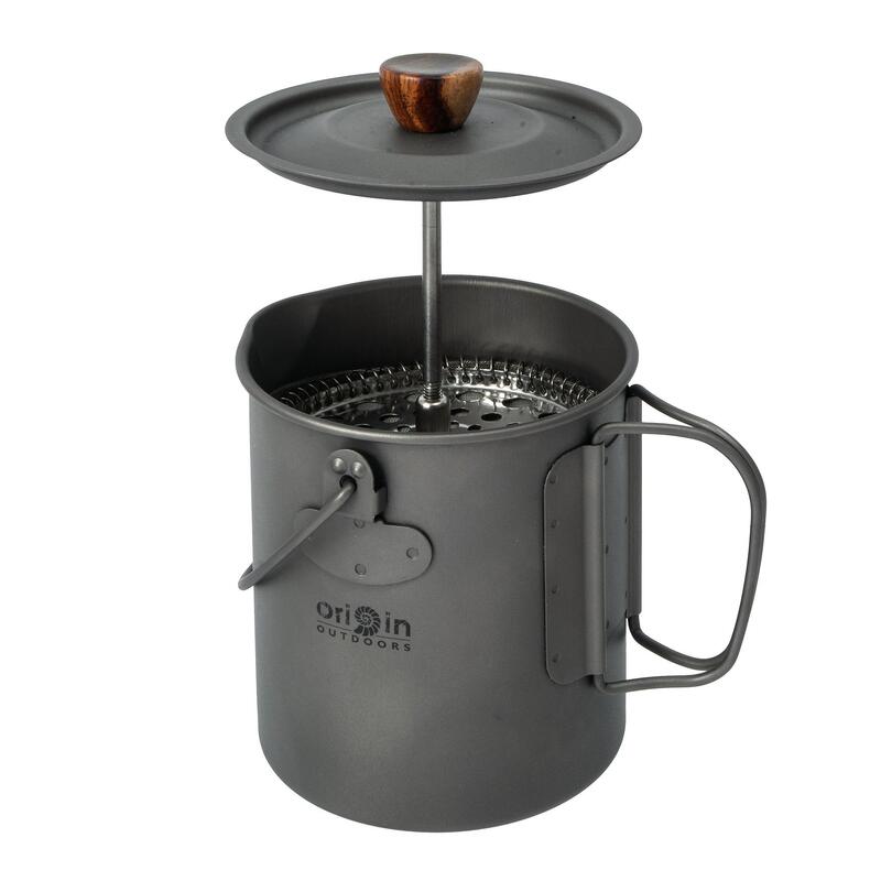 Origin Outdoors Titanium Billy Can - French Press - Titan Bushcraft Kookpot