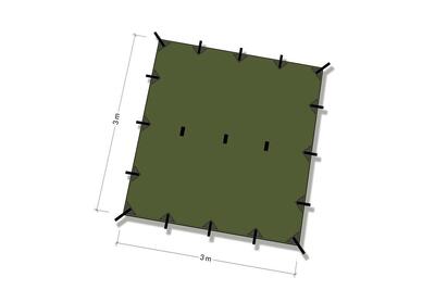 Dd hammocks tarp 3x3 – forest green