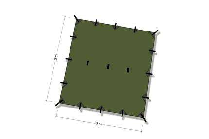 DD Hammocks Tarp 3x3 - Vert forêt