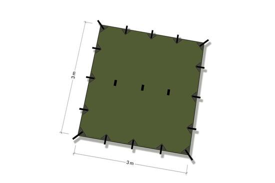 DD Hammocks Tarp 3x3 - Vert forêt