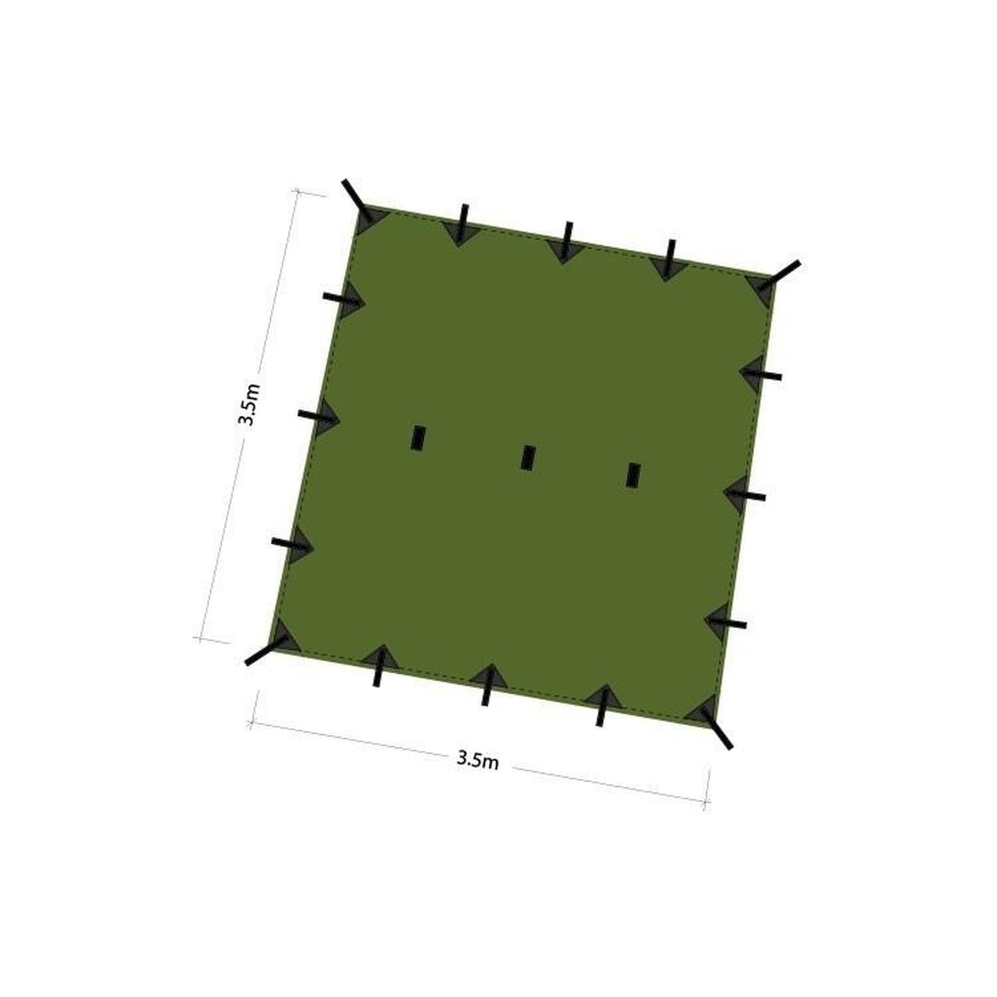 DD Hammocks Tarp 3,5x3,5 Forest Green