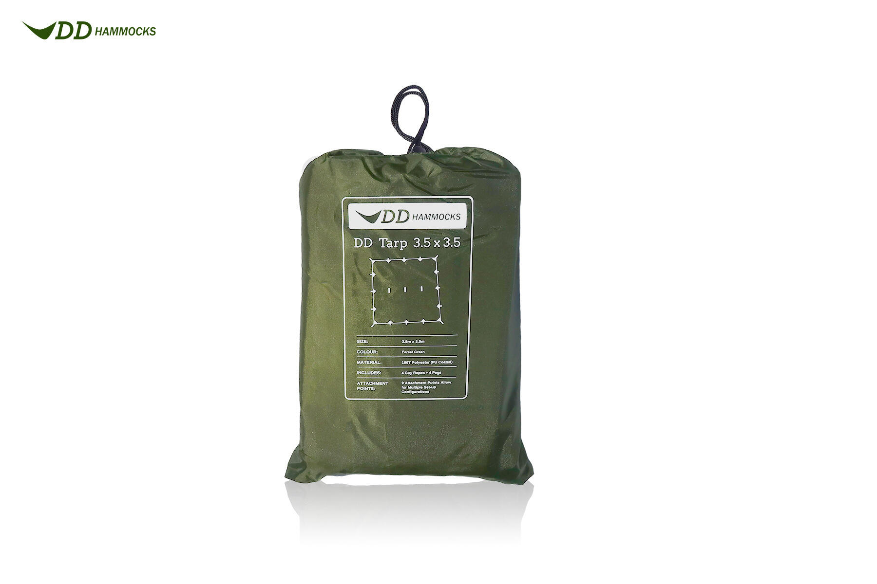DD Hammocks Tarp 3,5x3,5 Forest Green 4/5