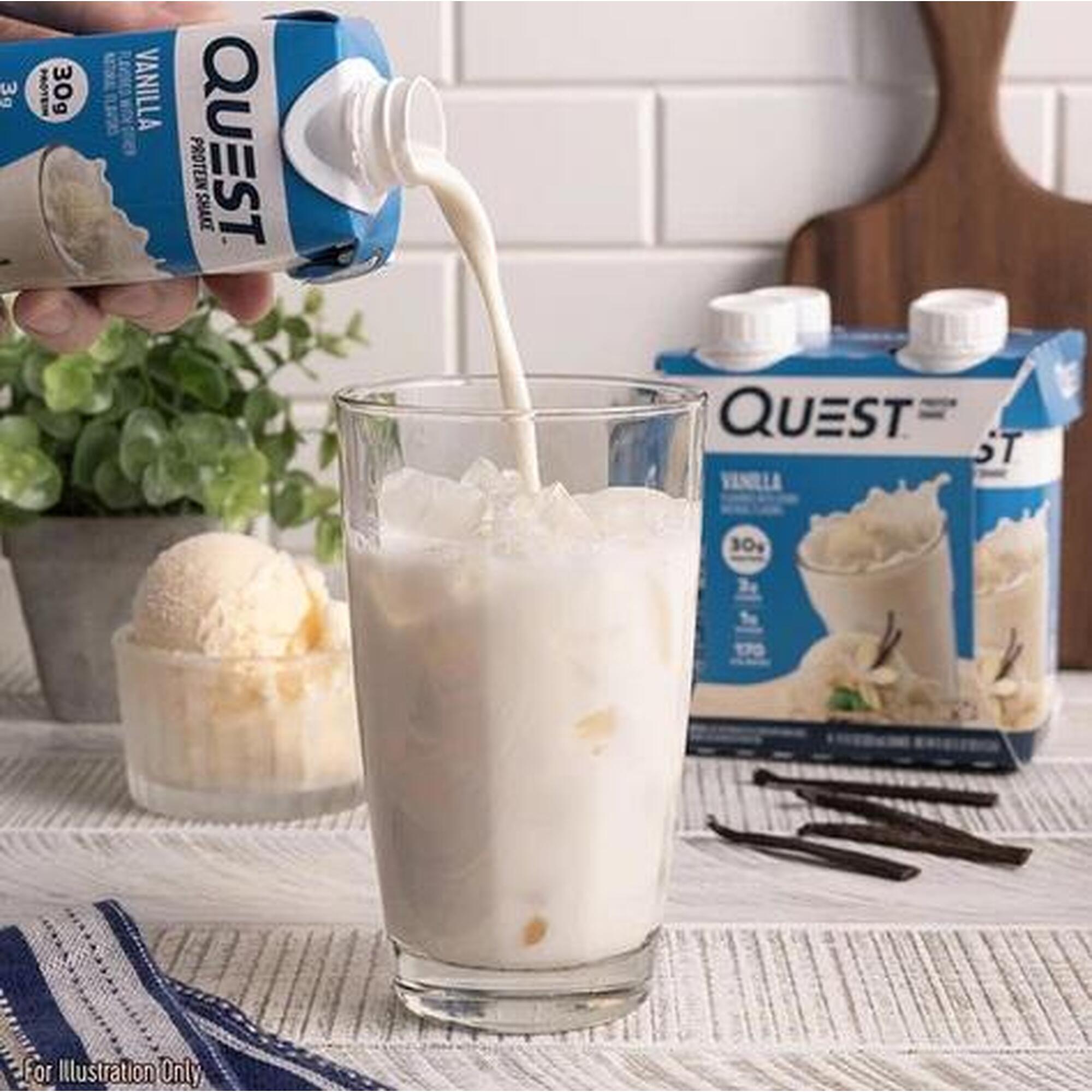 Quest Protein Shake - Vanilla Milkshake (325mL) 12 PACK, expire on Jul 2024