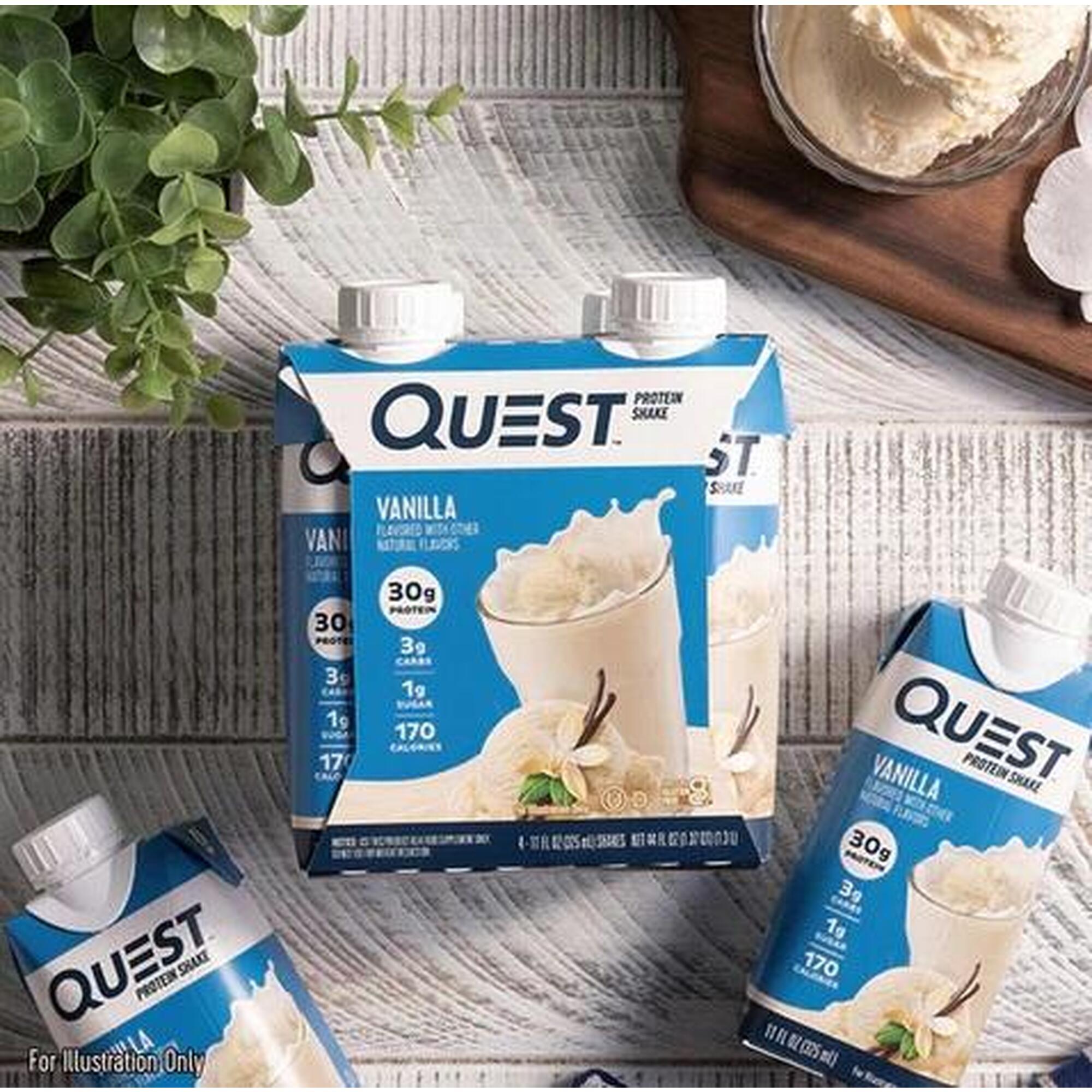 Quest Protein Shake - Vanilla Milkshake (325mL) 12 PACK, expire on Jul 2024