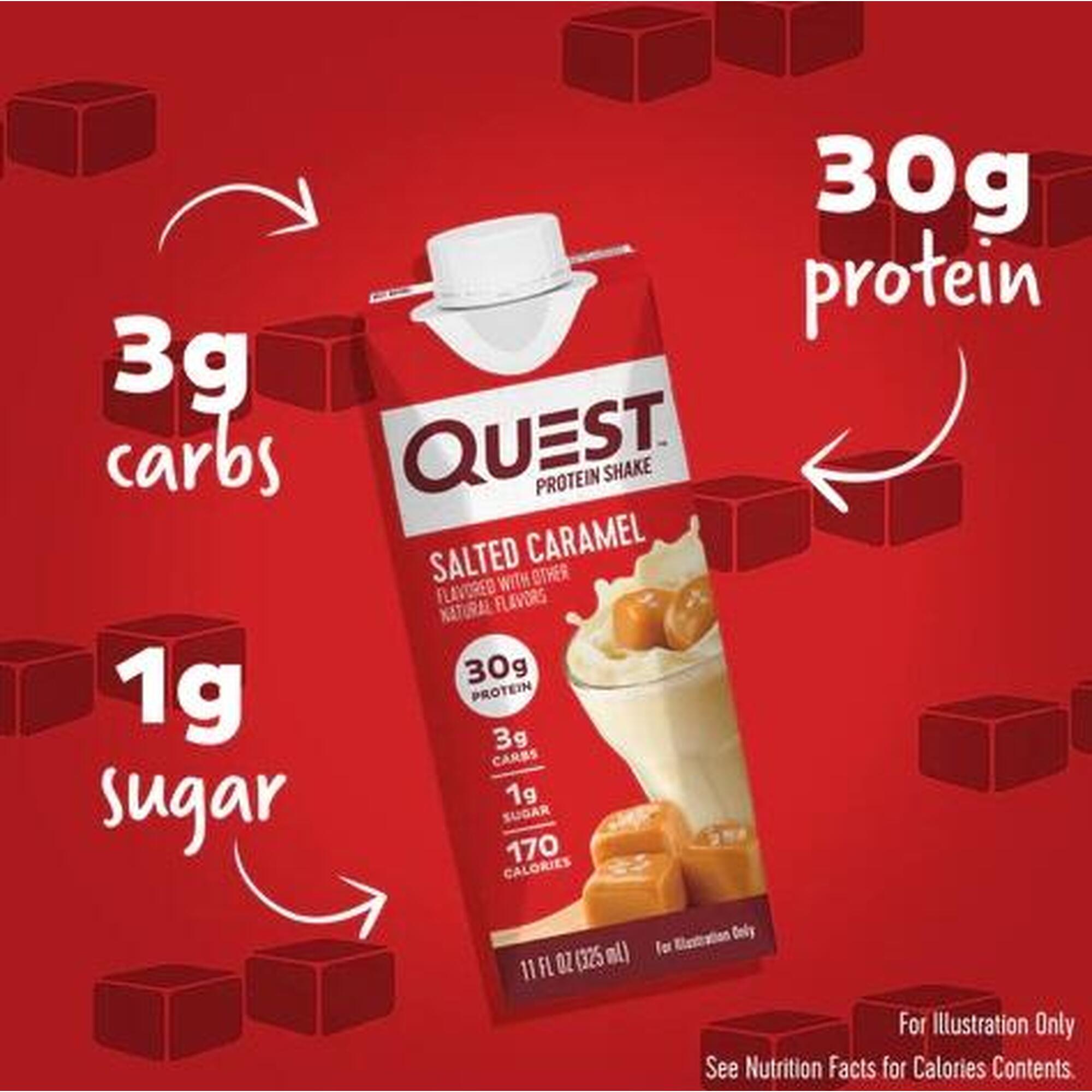 Quest Protein Shake - Salted Caramel Milkshake (325mL) 12 PACK