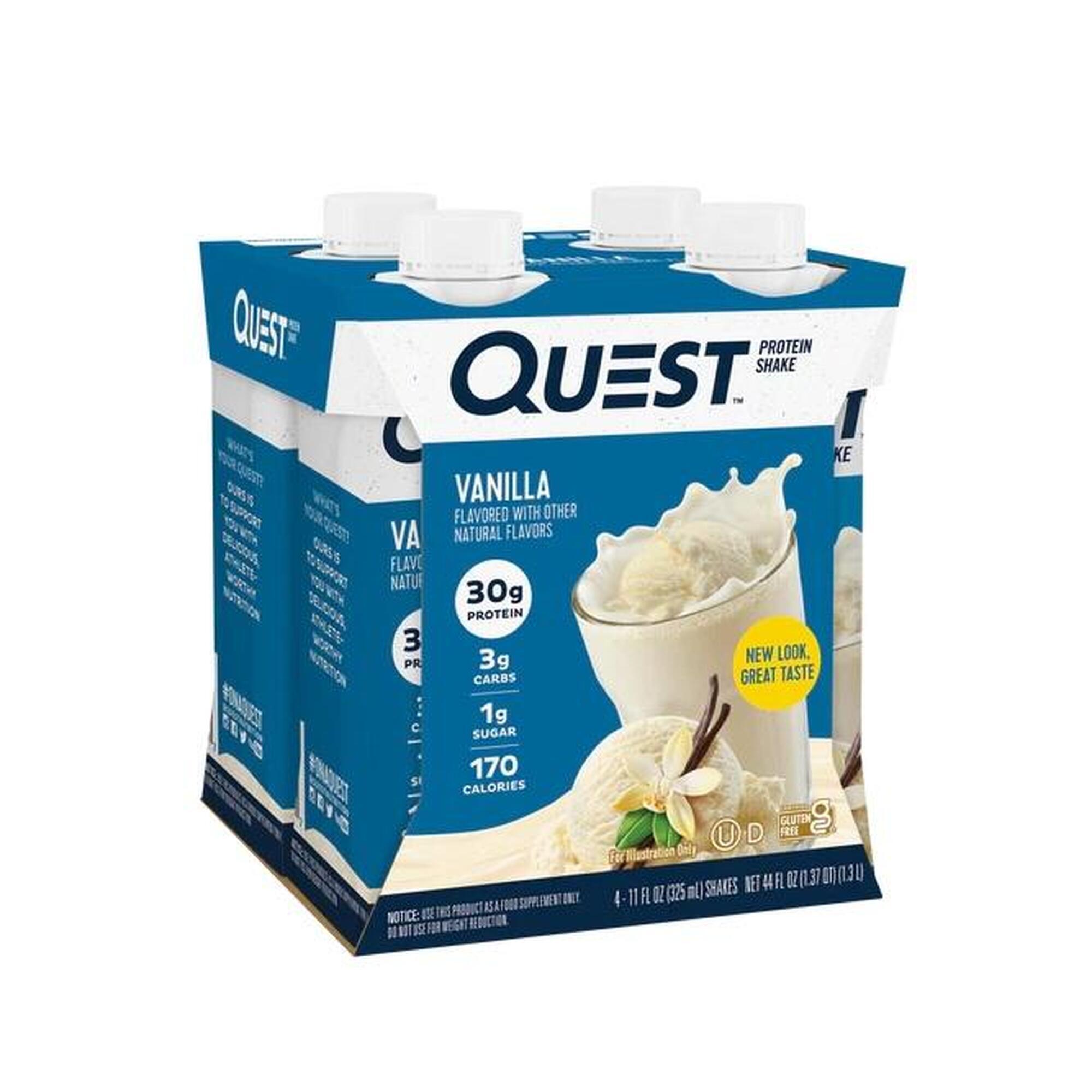 Quest Protein Shake - Vanilla Milkshake (325mL) 12 PACK, expire on Jul 2024