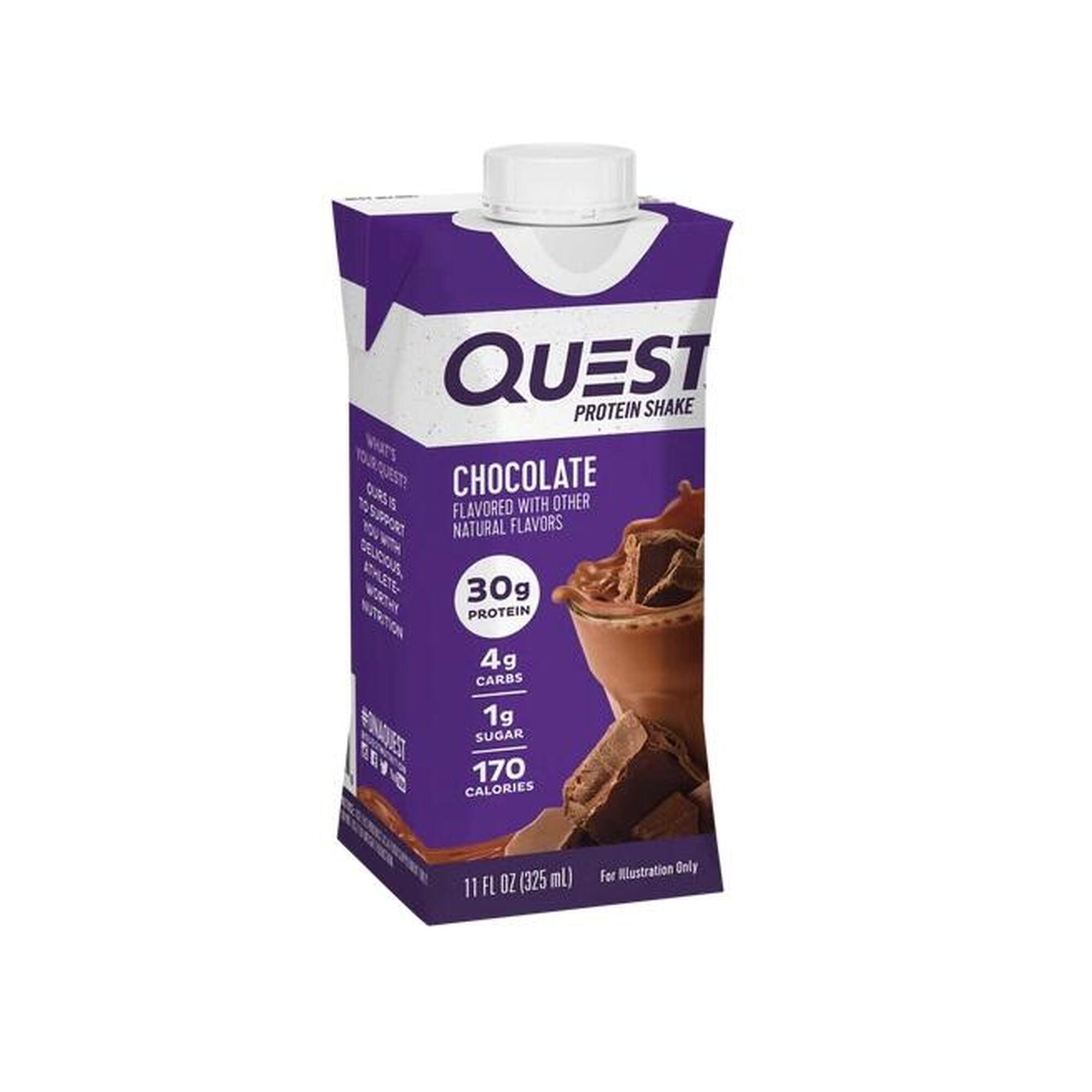 Quest Protein Shake - Chocolate Milkshake (325mL) 12 PACK