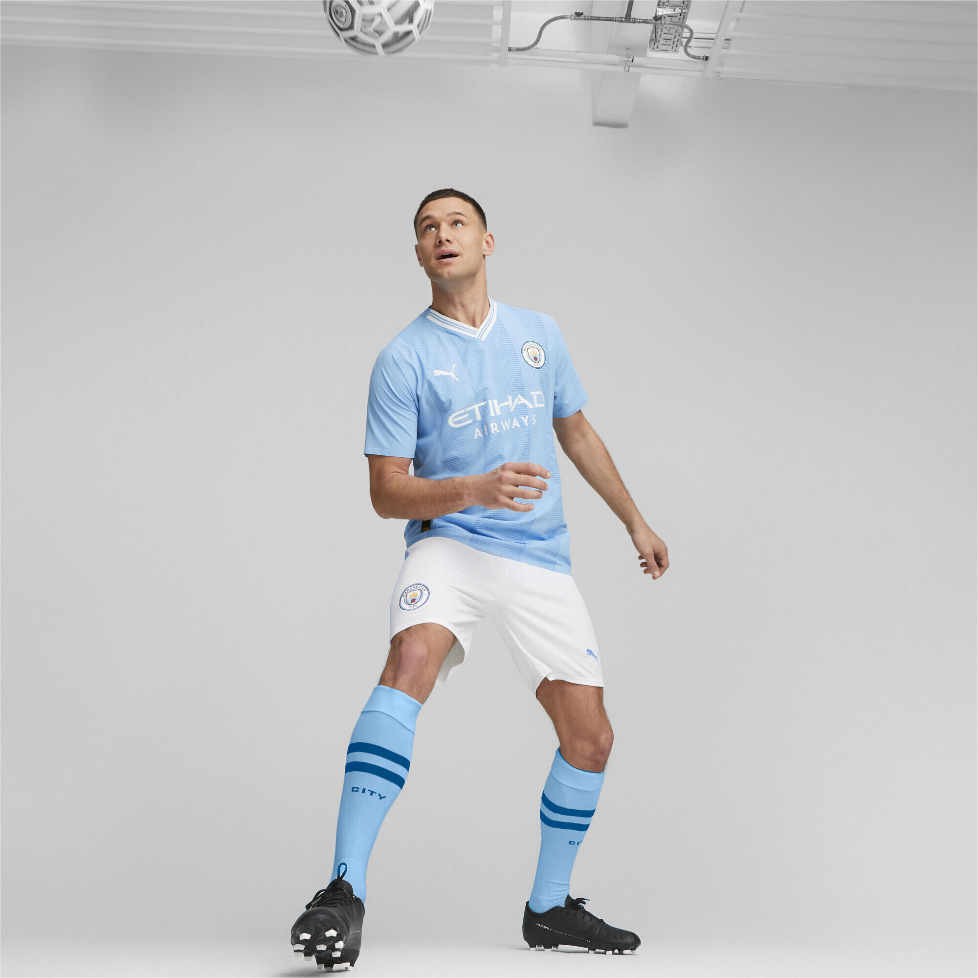 Maillot Authentic Home 23/24 Manchester City PUMA Team Light Blue White 5/6