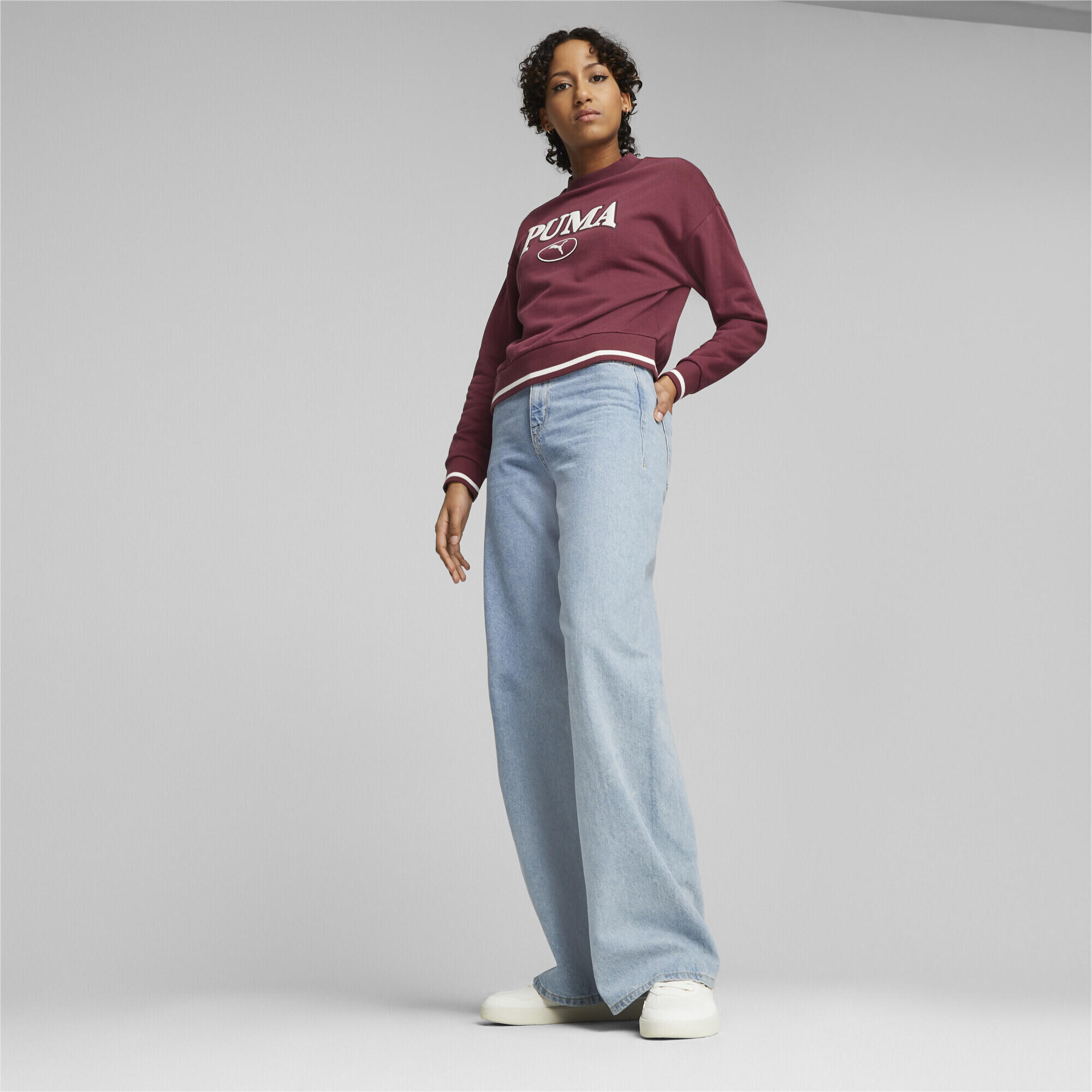 Sweat PUMA SQUAD Femme PUMA Dark Jasper Red 3/7