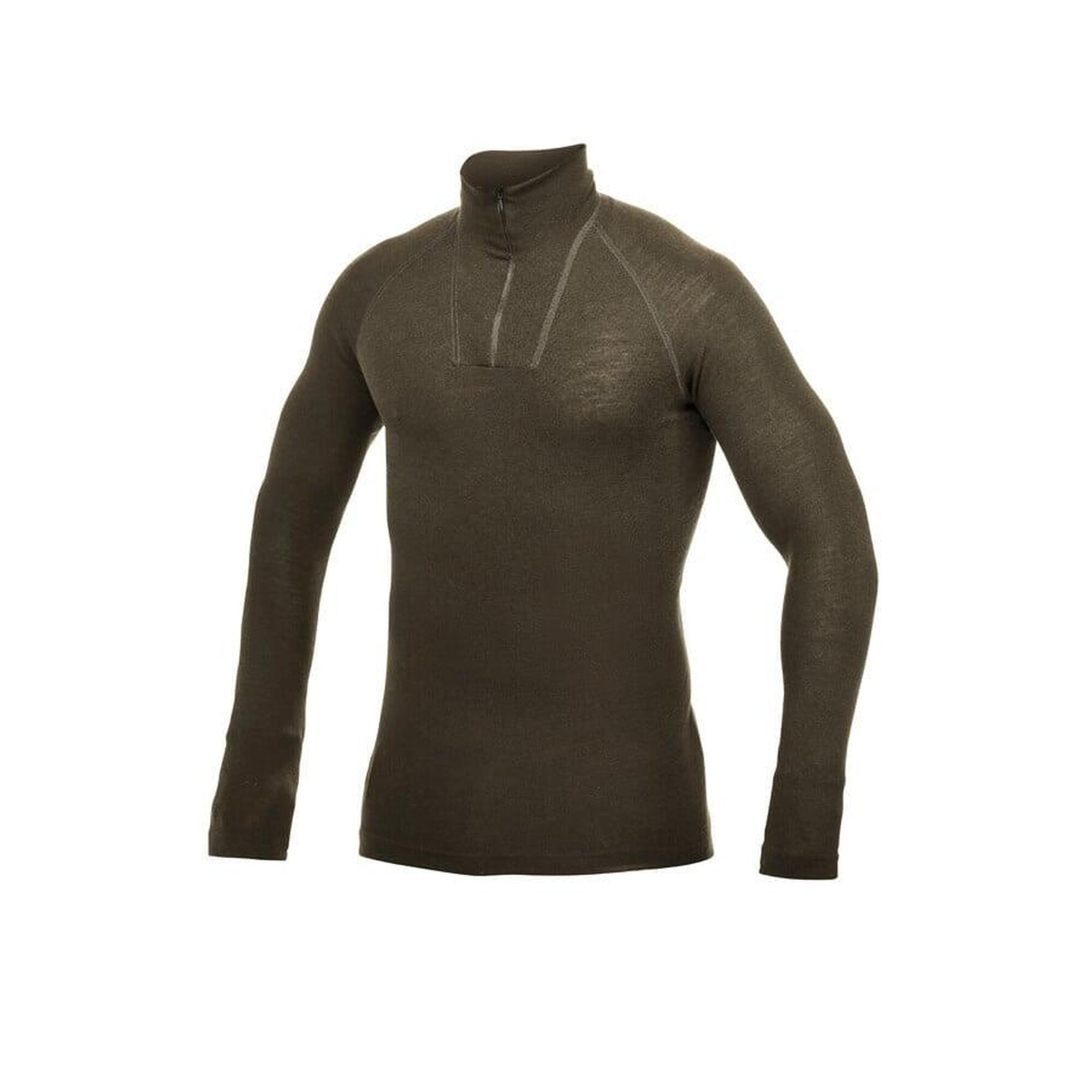 Woolpower Strato base Merino Zip Dolcevita LITE - Verde Pino